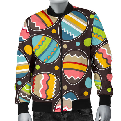 Easter Eggs Pattern Print Design RB03 Men Bomber Jacket