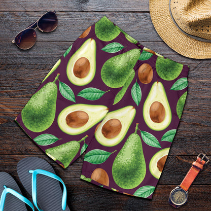 Avocado Pattern Print Design AC08 Mens Shorts