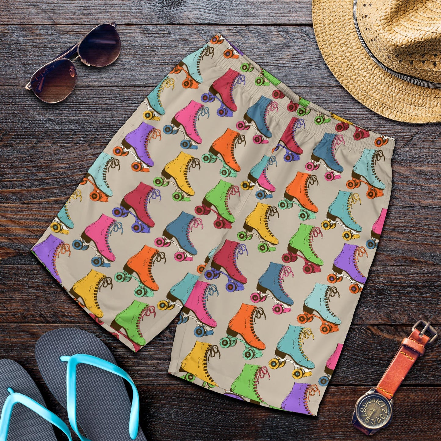 Roller skate Pattern Print Design A01 Mens Shorts