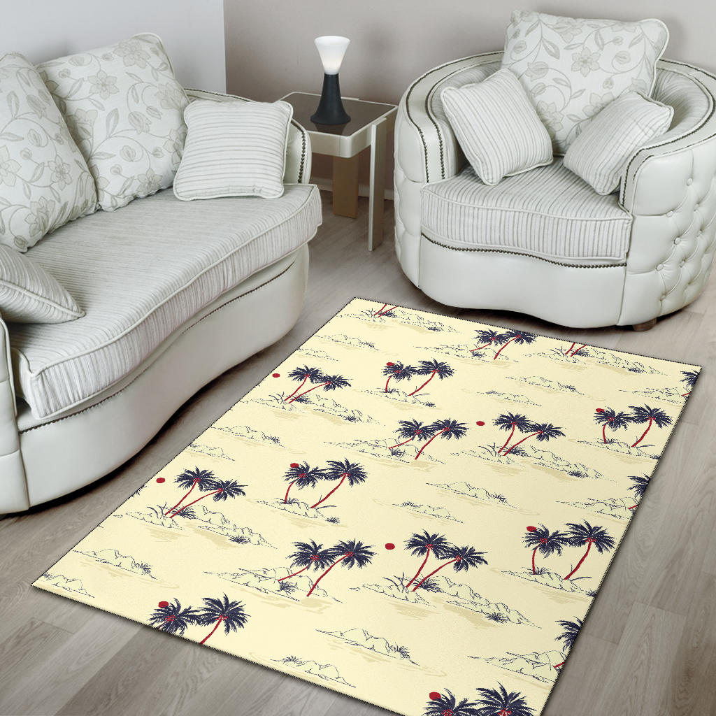 Palm Tree Pattern Print Design PT08 Area Rugs