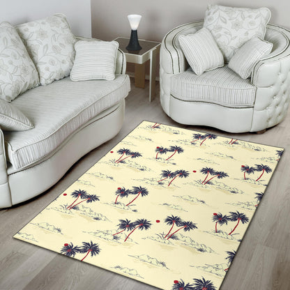 Palm Tree Pattern Print Design PT08 Area Rugs