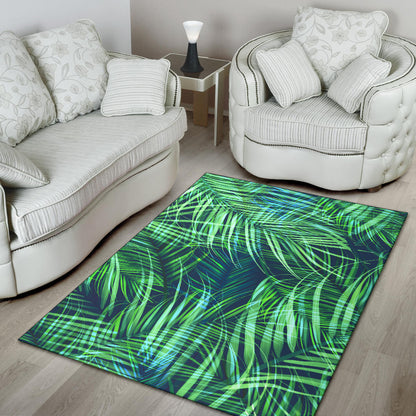Palm Leaves Pattern Print Design PL02 Area Rugs