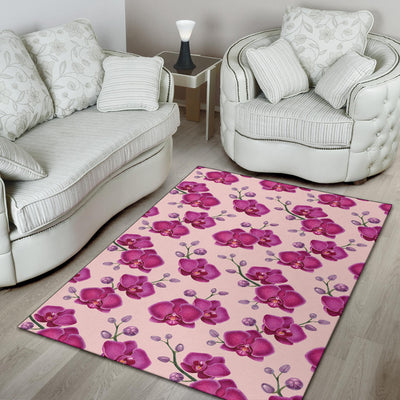 Orchid Purple Pattern Print Design OR04 Area Rugs