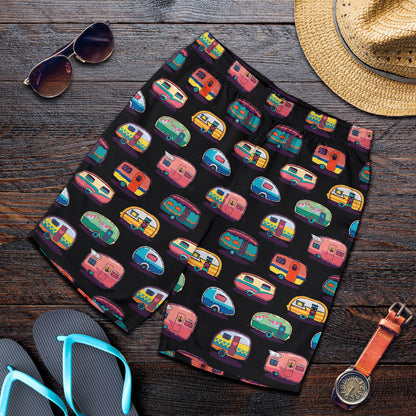 Camper Camping Pattern Mens Shorts