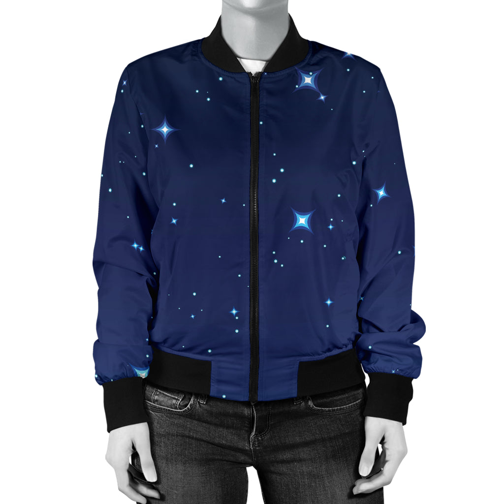 Night sky Pattern Print Design A01 Women's Bomber Jacket