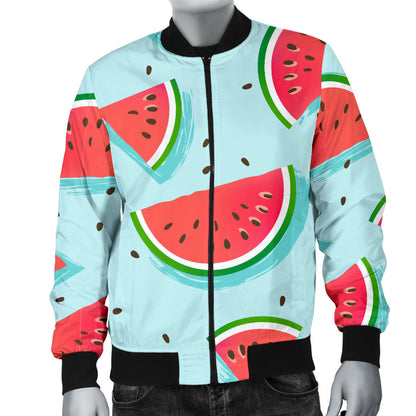 Watermelon Pattern Print Design WM03 Men Bomber Jacket
