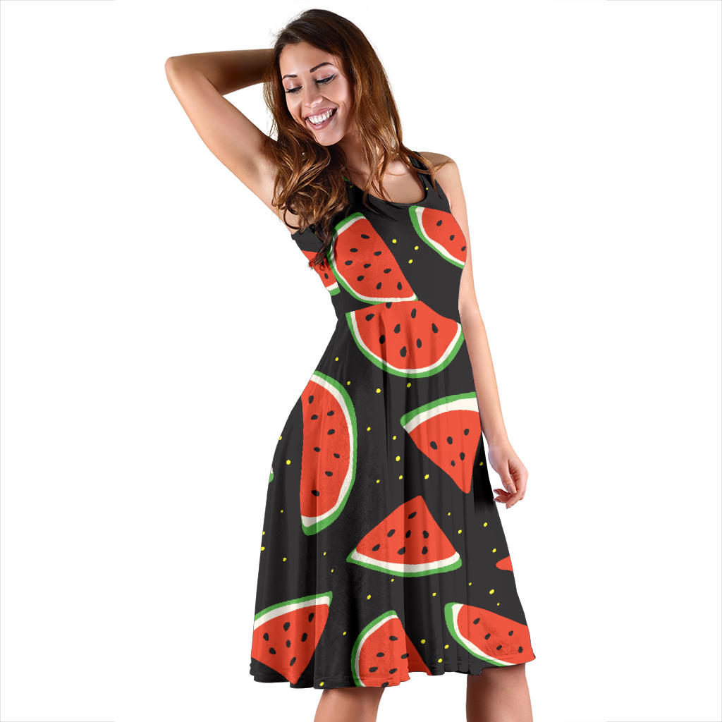 Watermelon Pattern Print Design WM09 Midi Dress