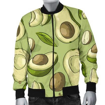 Avocado Pattern Print Design AC03 Men Bomber Jacket