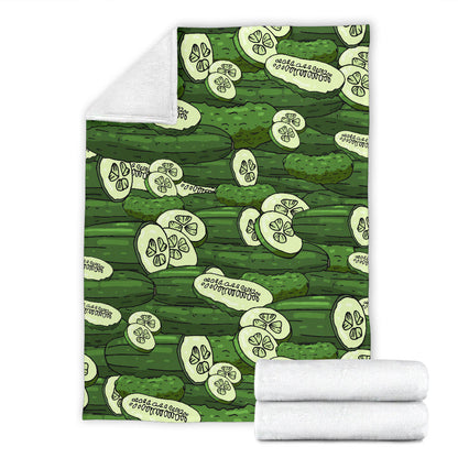 Cucumber Pattern Print Design CC01 Fleece Blanket