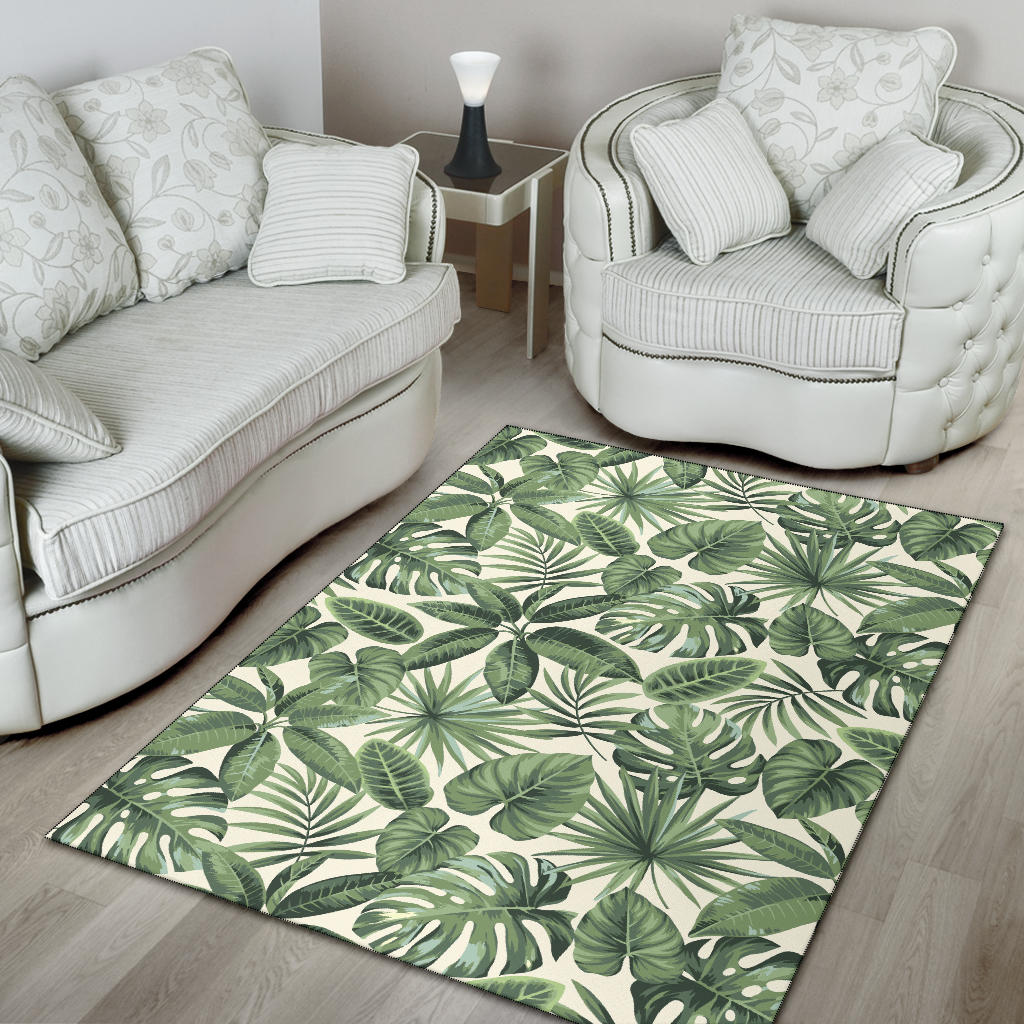 Palm Leaves Pattern Print Design PL014 Area Rugs