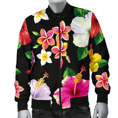Hibiscus Pattern Print Design HB025 Men Bomber Jacket