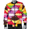 Cupcake Pattern Print Design CP02 Men Bomber Jacket