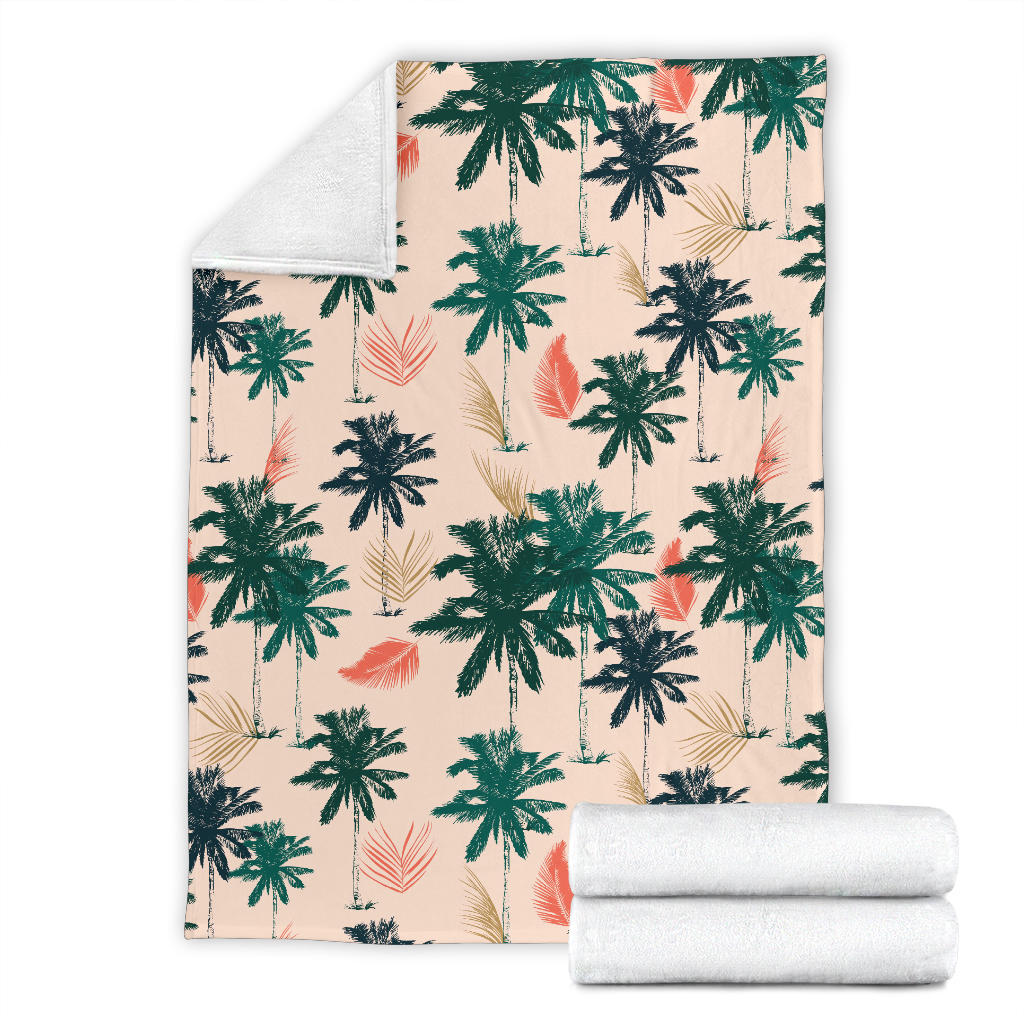 Palm Tree Pattern Print Design PT014 Fleece Blanket