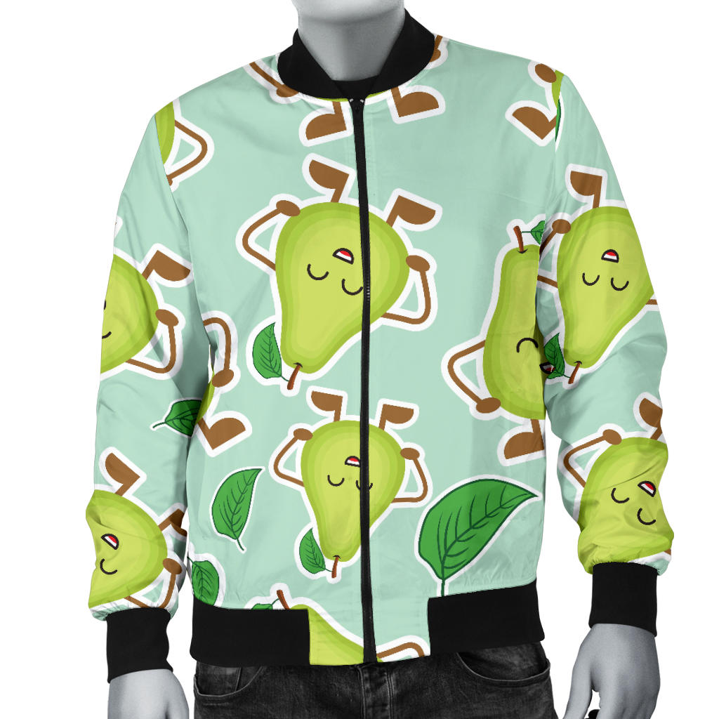 Avocado Pattern Print Design AC011 Men Bomber Jacket