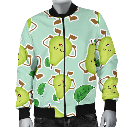 Avocado Pattern Print Design AC011 Men Bomber Jacket