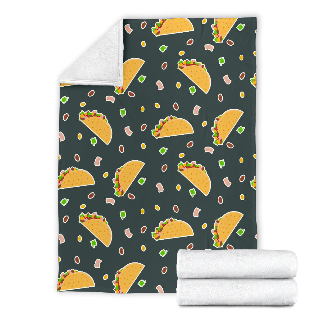 Taco Pattern Print Design TC02 Fleece Blanket