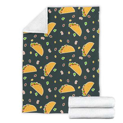 Taco Pattern Print Design TC02 Fleece Blanket