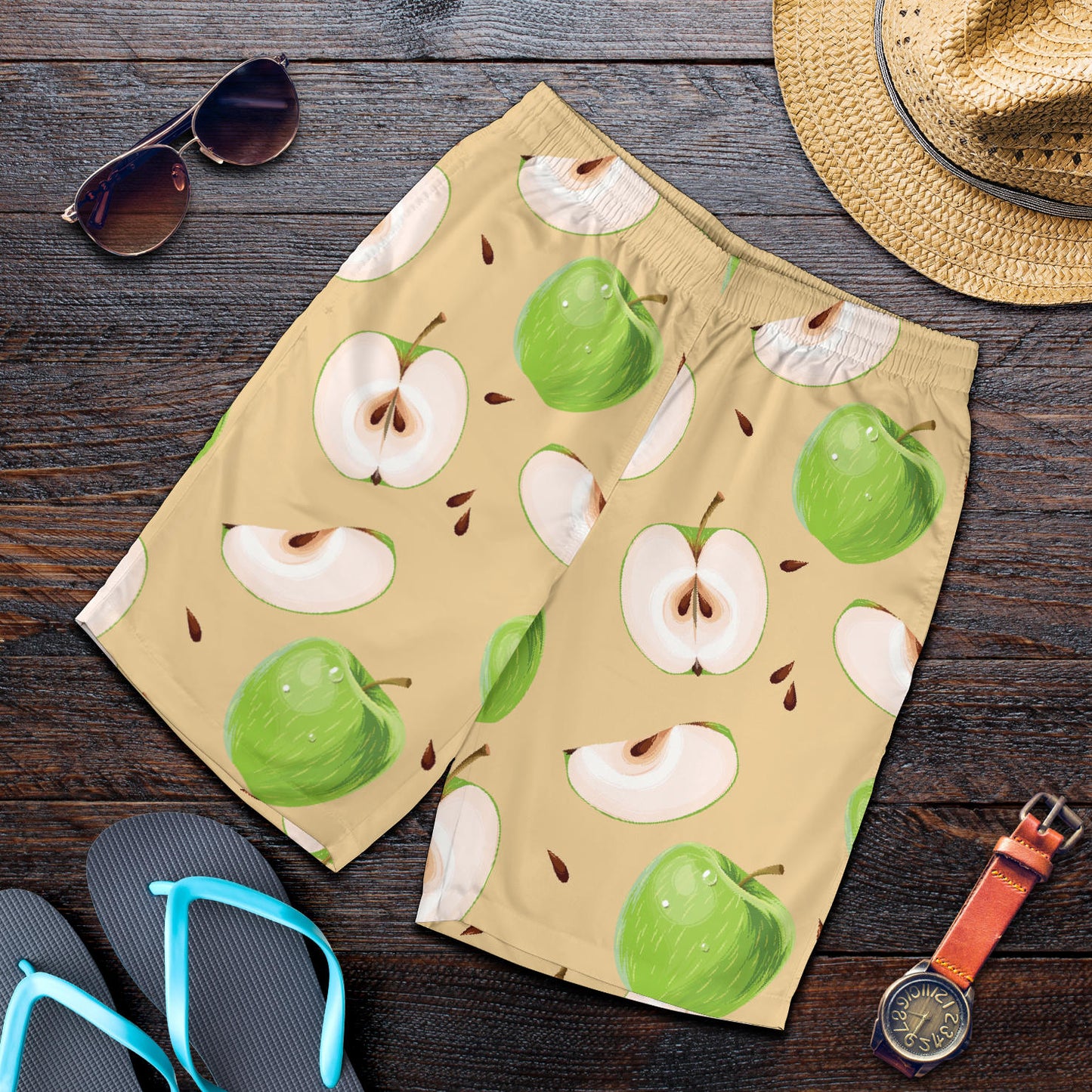 Apple Pattern Print Design AP07 Mens Shorts
