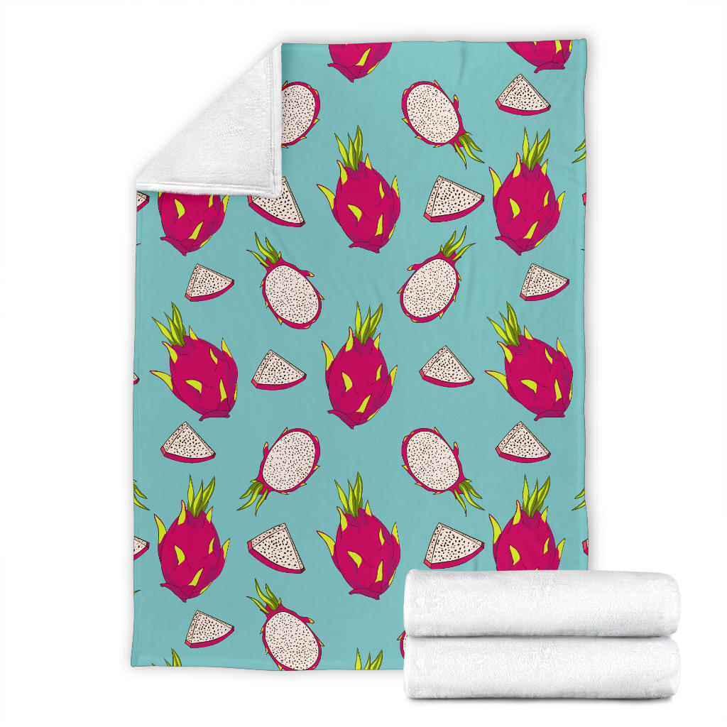 Dragonfruit Pattern Print Design DF01 Fleece Blanket