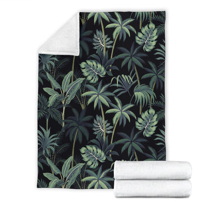 Rainforest Pattern Print Design RF02 Fleece Blanket
