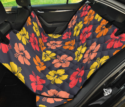 Hibiscus Pattern Print Design HB024 Rear Dog  Seat Cover