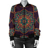 Medallion Pattern Print Design 03 Women's Bomber Jacket