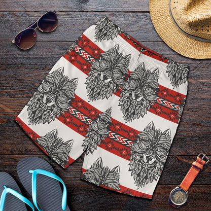 Native Indian Wolf Mens Shorts