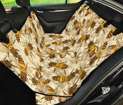 Bee Pattern Print Design BEE05 Rear Dog  Seat Cover