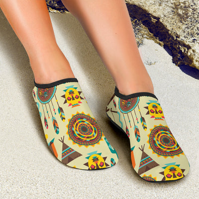 Tribal indians native american aztec Aqua Water Shoes