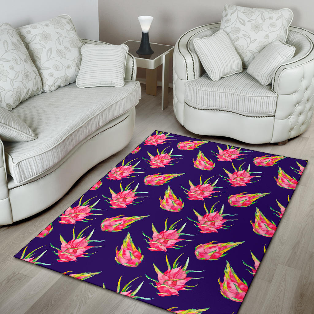 Dragonfruit Pattern Print Design DF02 Area Rugs