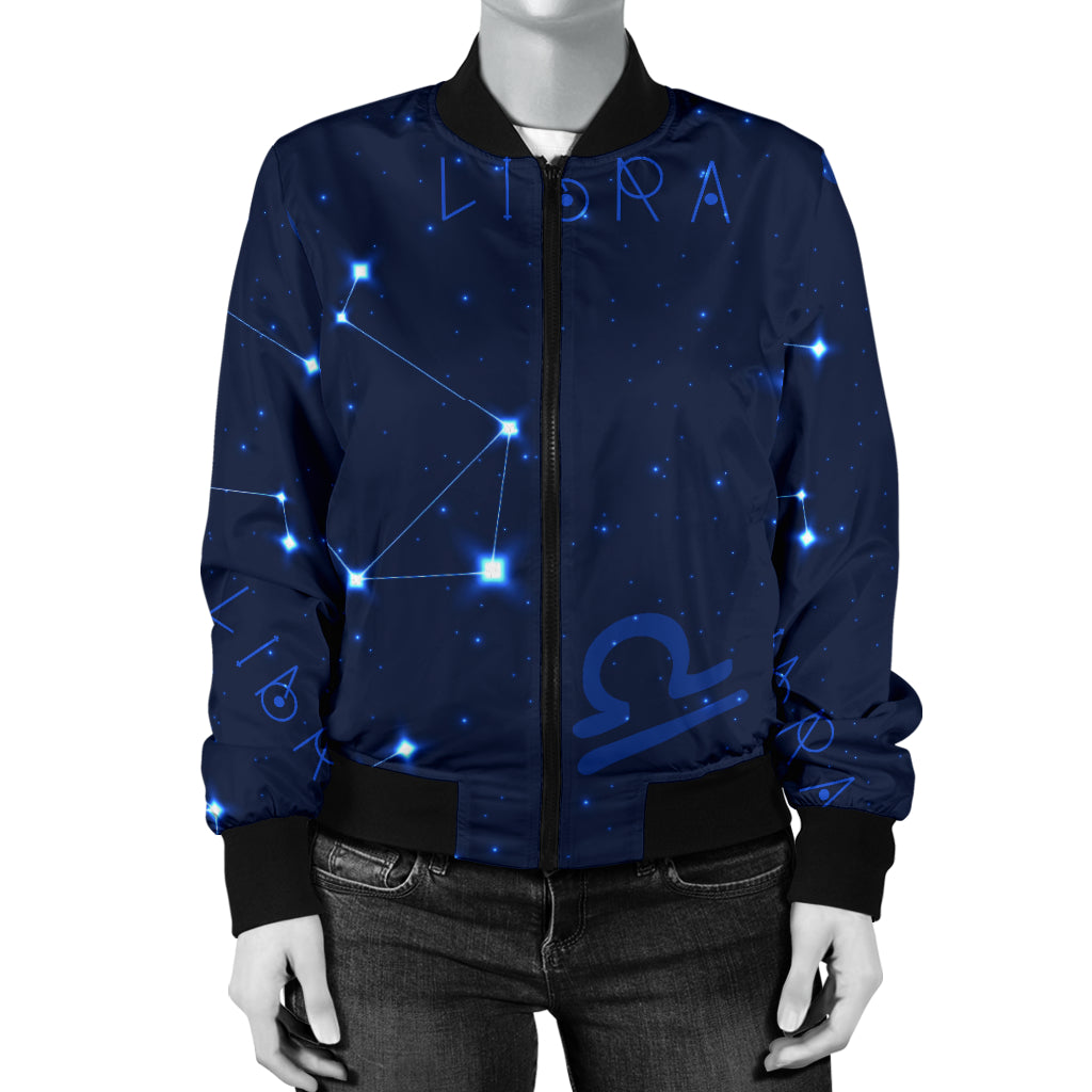 Libra Pattern Print Design 04 Women's Bomber Jacket