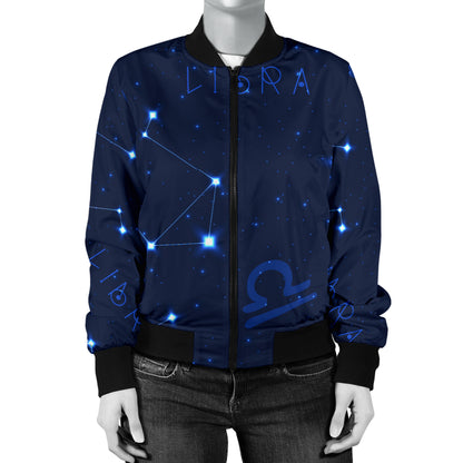 Libra Pattern Print Design 04 Women's Bomber Jacket