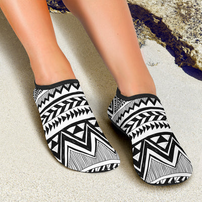 Draw Tribal Aztec Aqua Water Shoes