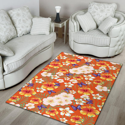 Tropical Flower Pattern Print Design TF027 Area Rugs