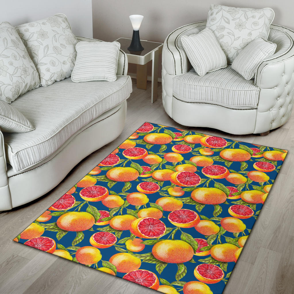 Grapefruit Pattern Print Design GF04 Area Rugs