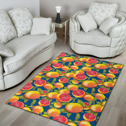 Grapefruit Pattern Print Design GF04 Area Rugs