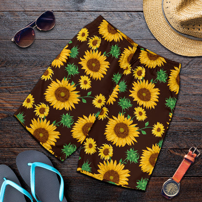 Sunflower Pattern Print Design SF01 Mens Shorts