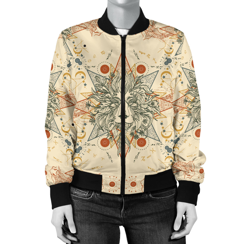 Leo Pattern Print Design 02 Women's Bomber Jacket