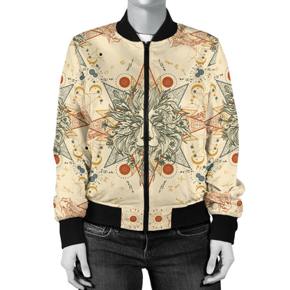 Leo Pattern Print Design 02 Women's Bomber Jacket