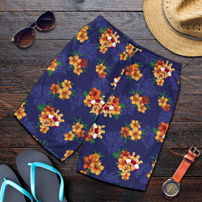 Hawaiian Themed Pattern Print Design H02 Mens Shorts