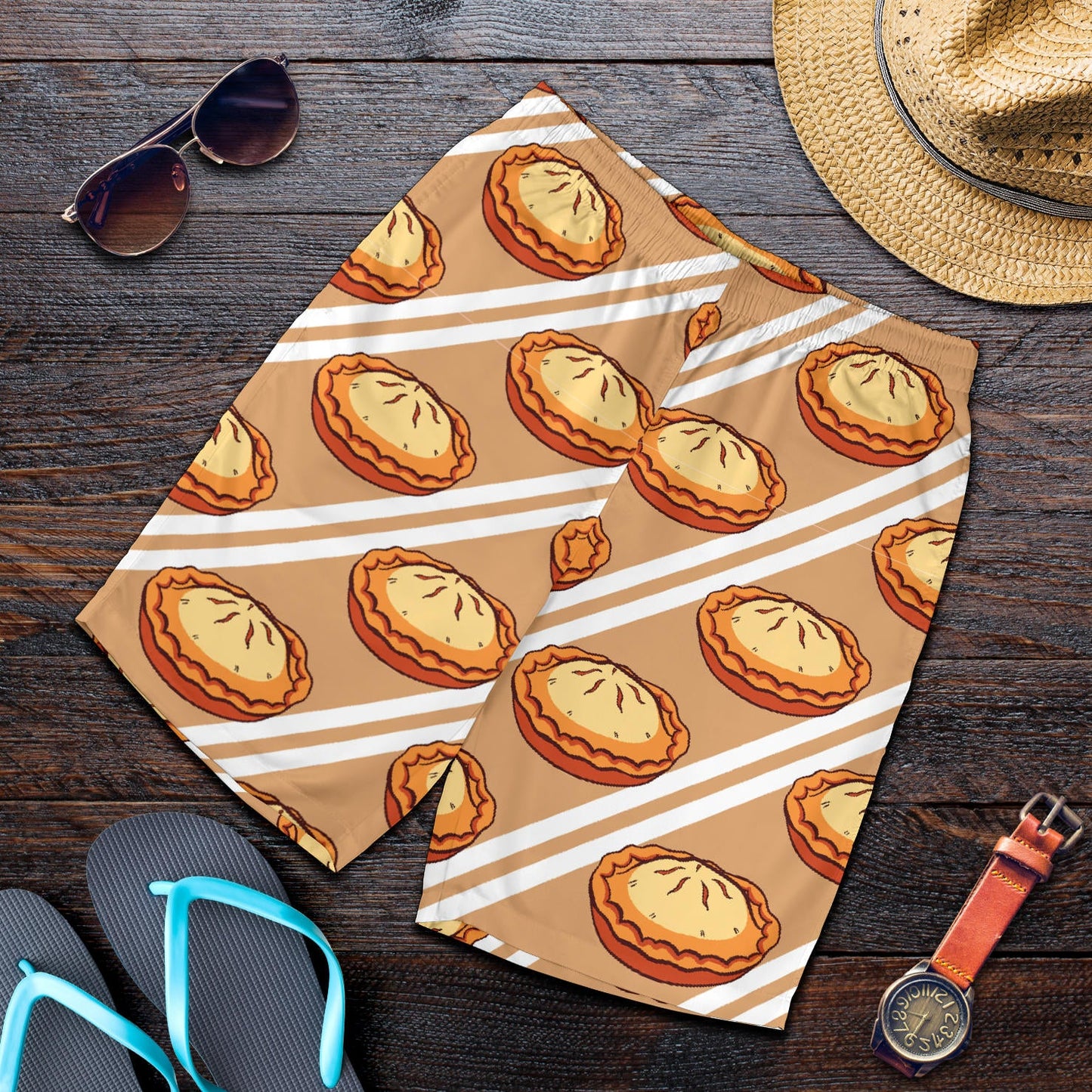 Pie Pattern Print Design A02 Mens Shorts