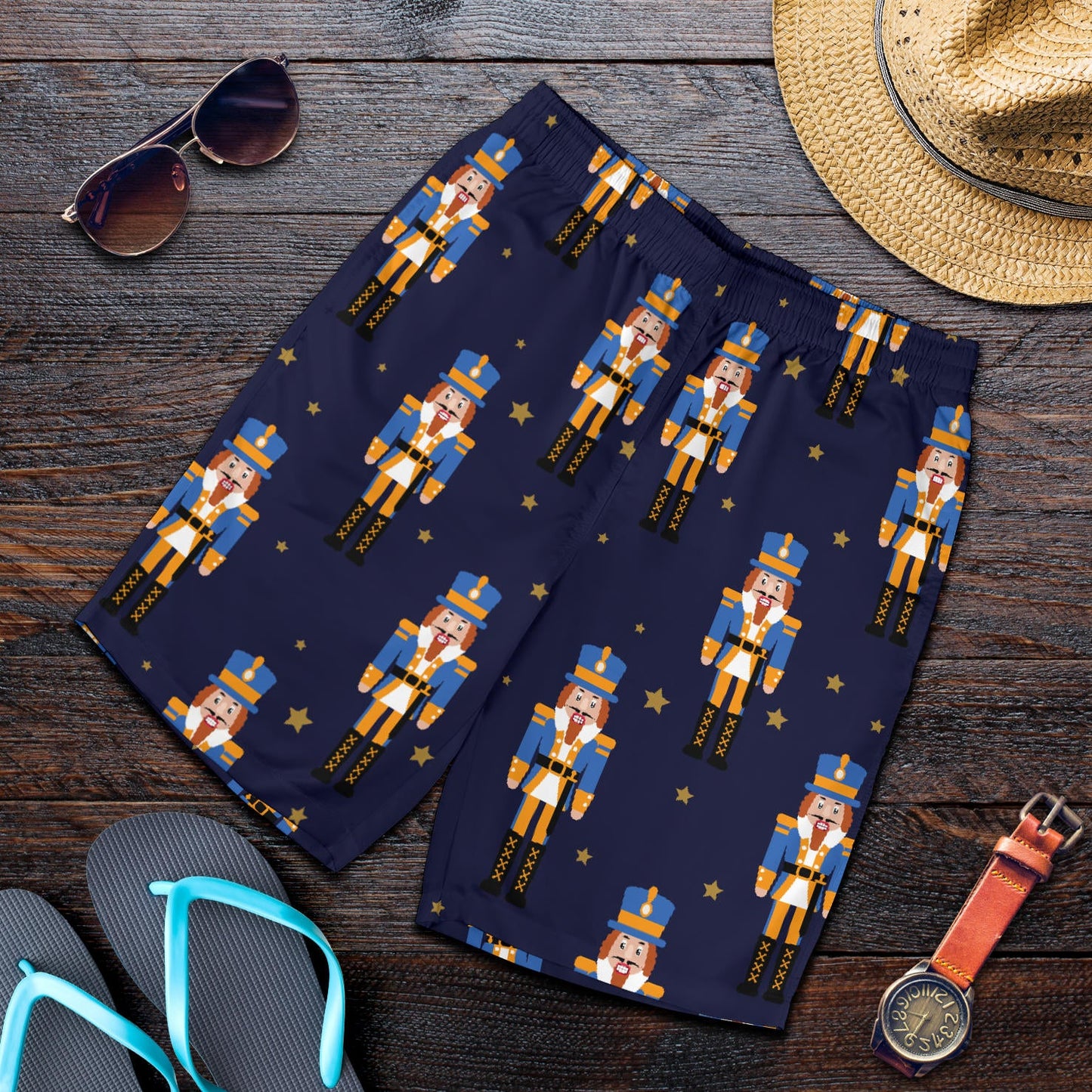 Nutcracker Pattern Print Design A04 Mens Shorts