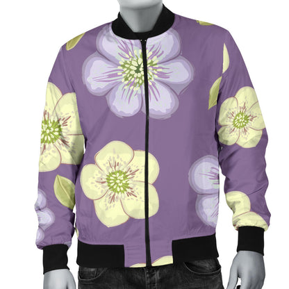 Anemone Pattern Print Design AM013 Men Bomber Jacket