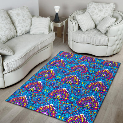 Lotus Boho Pattern Print Design LO010 Area Rugs