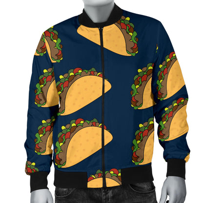 Taco Pattern Print Design TC04 Men Bomber Jacket