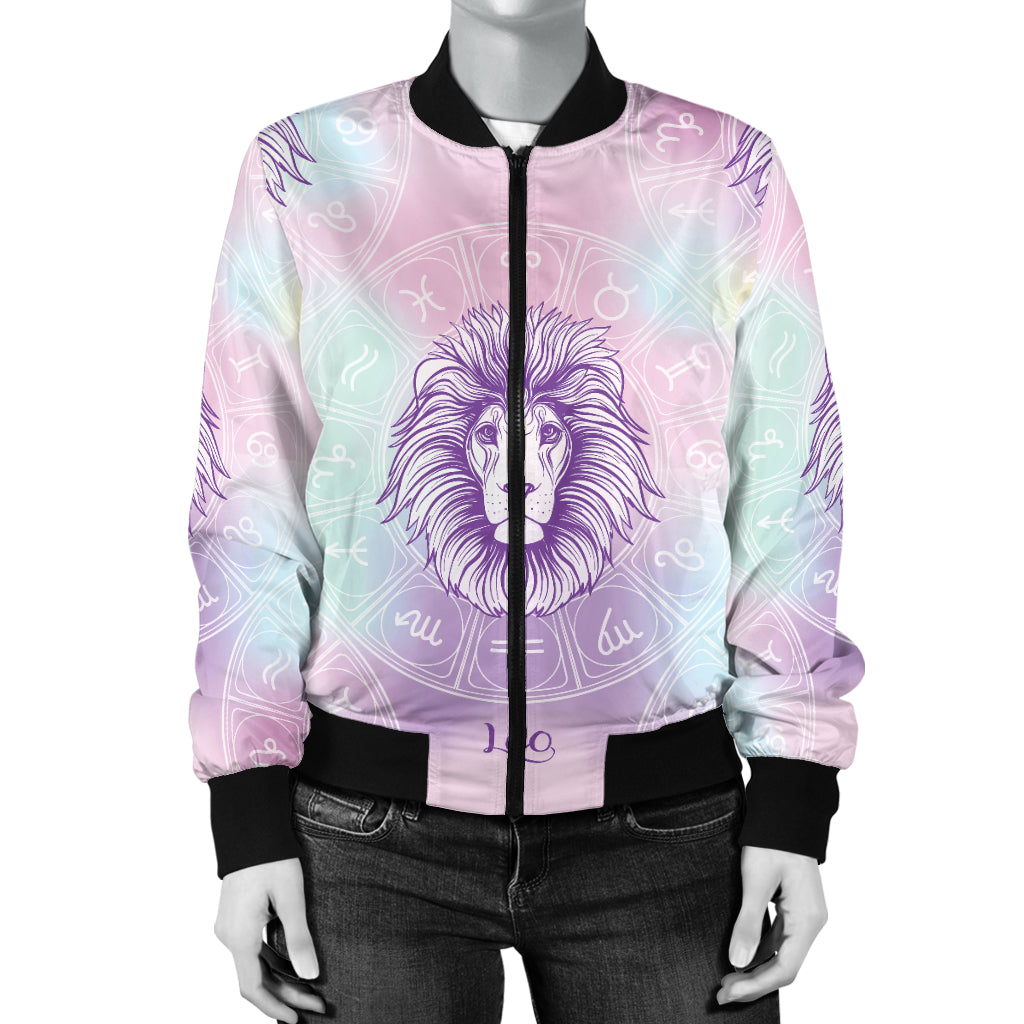Leo Pattern Print Design 03 Women's Bomber Jacket