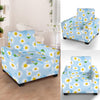 Daisy Pattern Print Design DS010 Armchair Slipcover