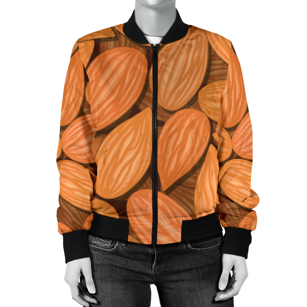 Almond Pattern Print Design 01 Women's Bomber Jacket