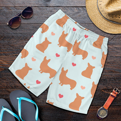 Pembroke Welsh Corgis Pattern Print Design A01 Mens Shorts