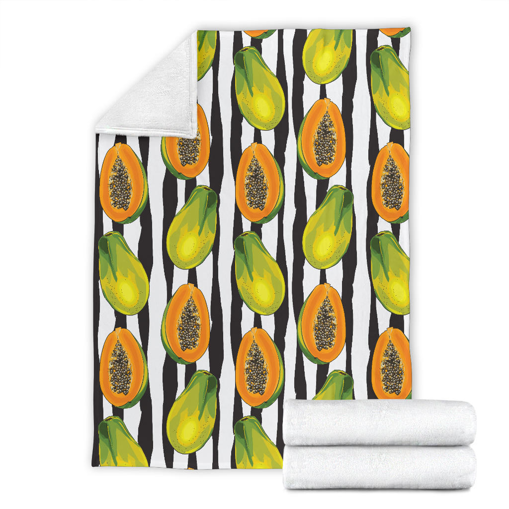 Papaya Pattern Print Design PP01 Fleece Blanket